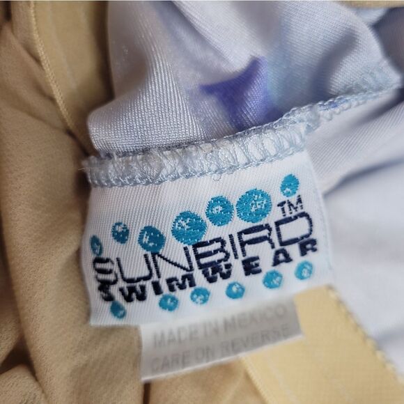 Y2K/90s VINTAGE cloud print top side tie bikini tankini plus size 2X - Picture 6 of 9